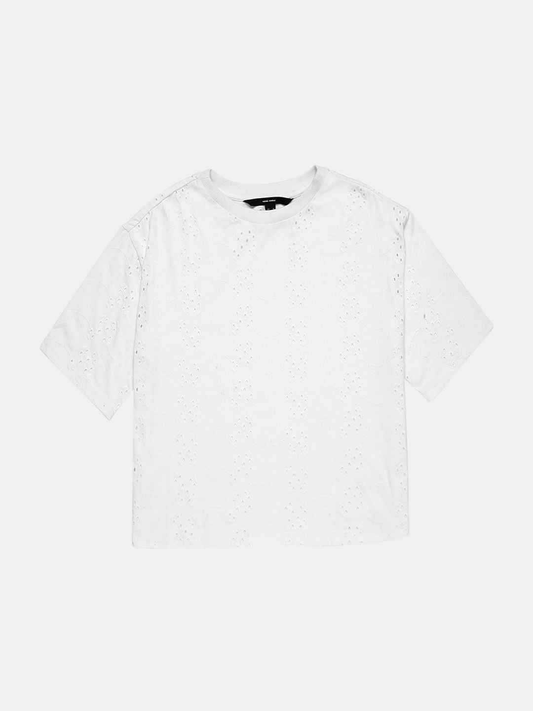 White Schiffli T-Shirt