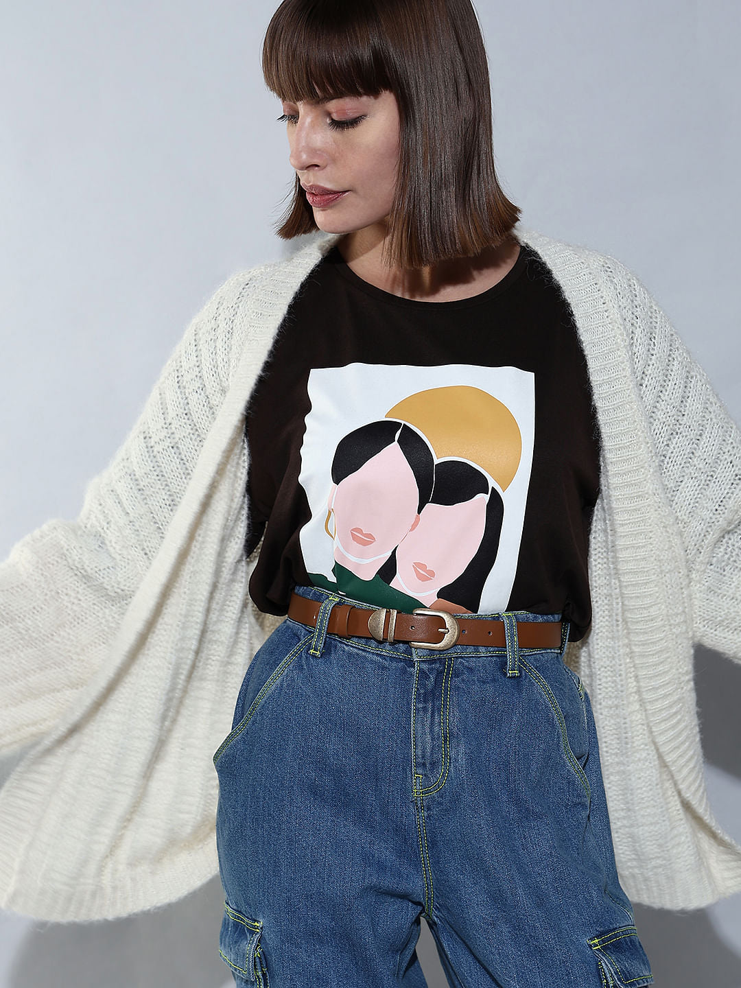 Black Graphic Print T-Shirt
