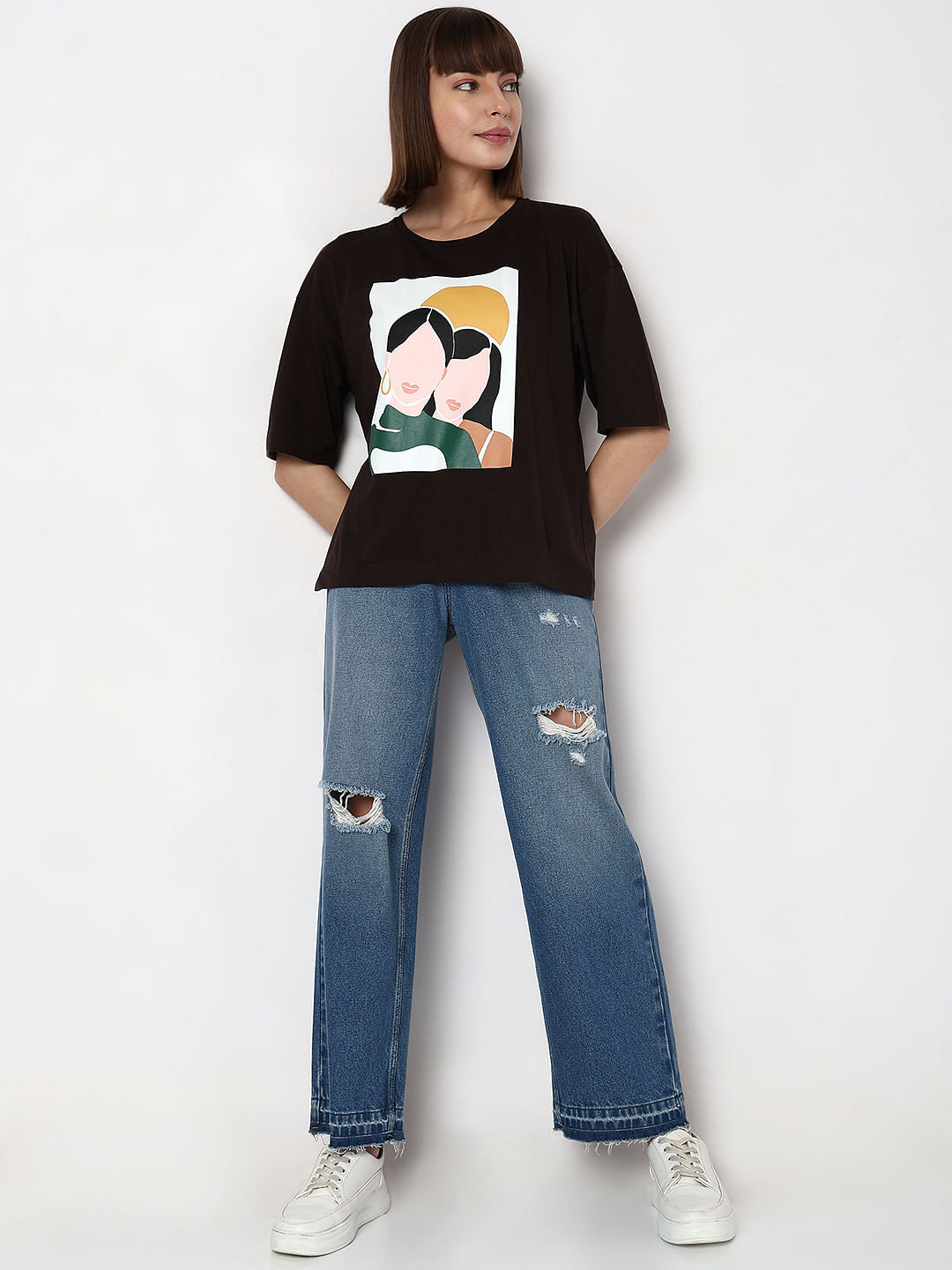 Black Graphic Print T-Shirt