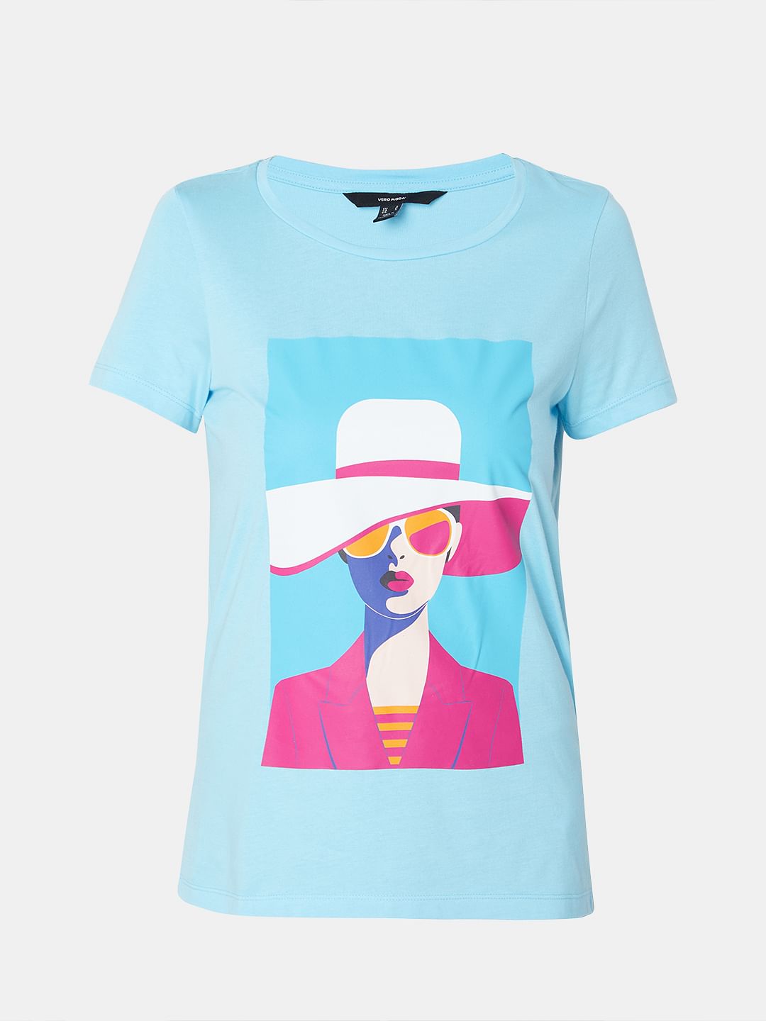 Blue Graphic Print T-Shirt