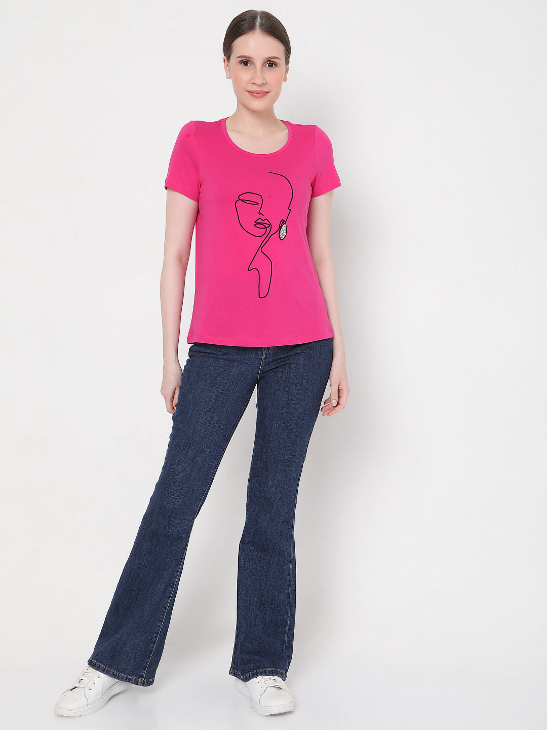 Pink Graphic Print T-Shirt
