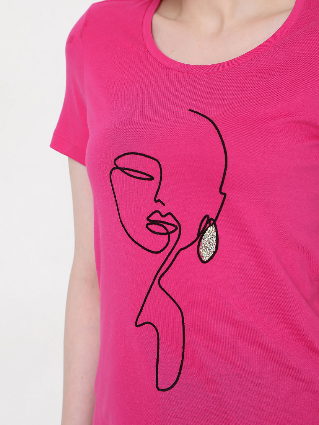 Pink Graphic Print T-Shirt