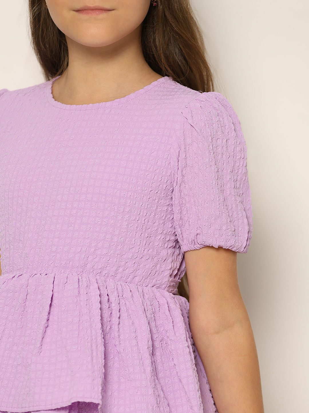 Purple Layered Fit & Flare Dress