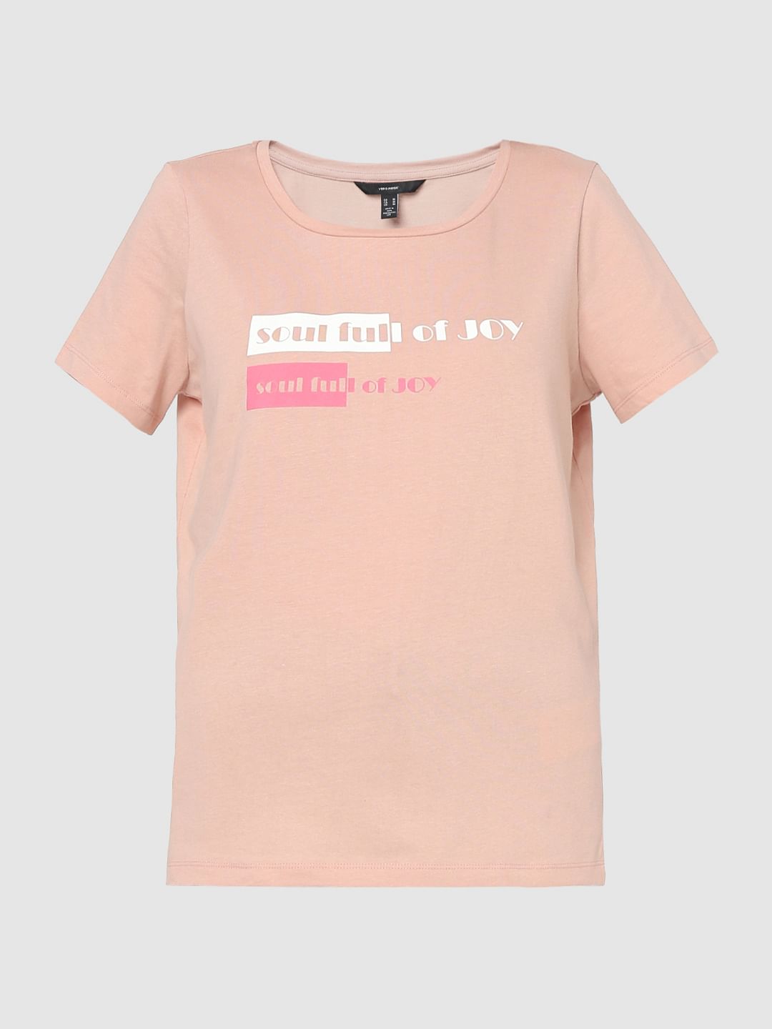 Pink Slogan Print T-Shirt