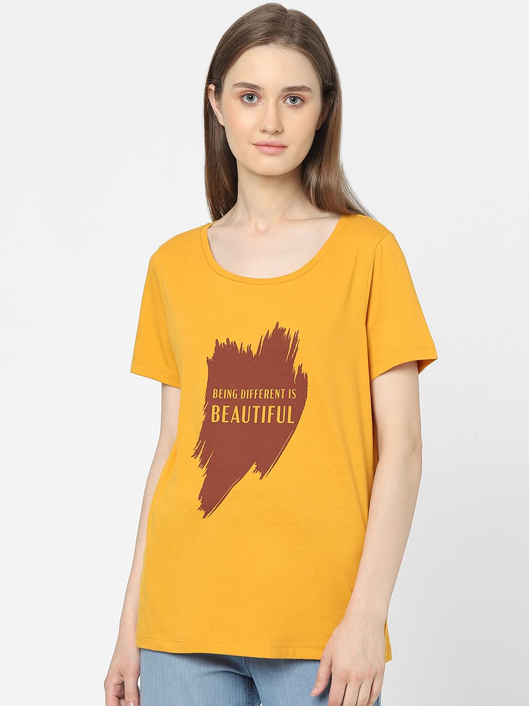 Yellow Graphic Print T-Shirt