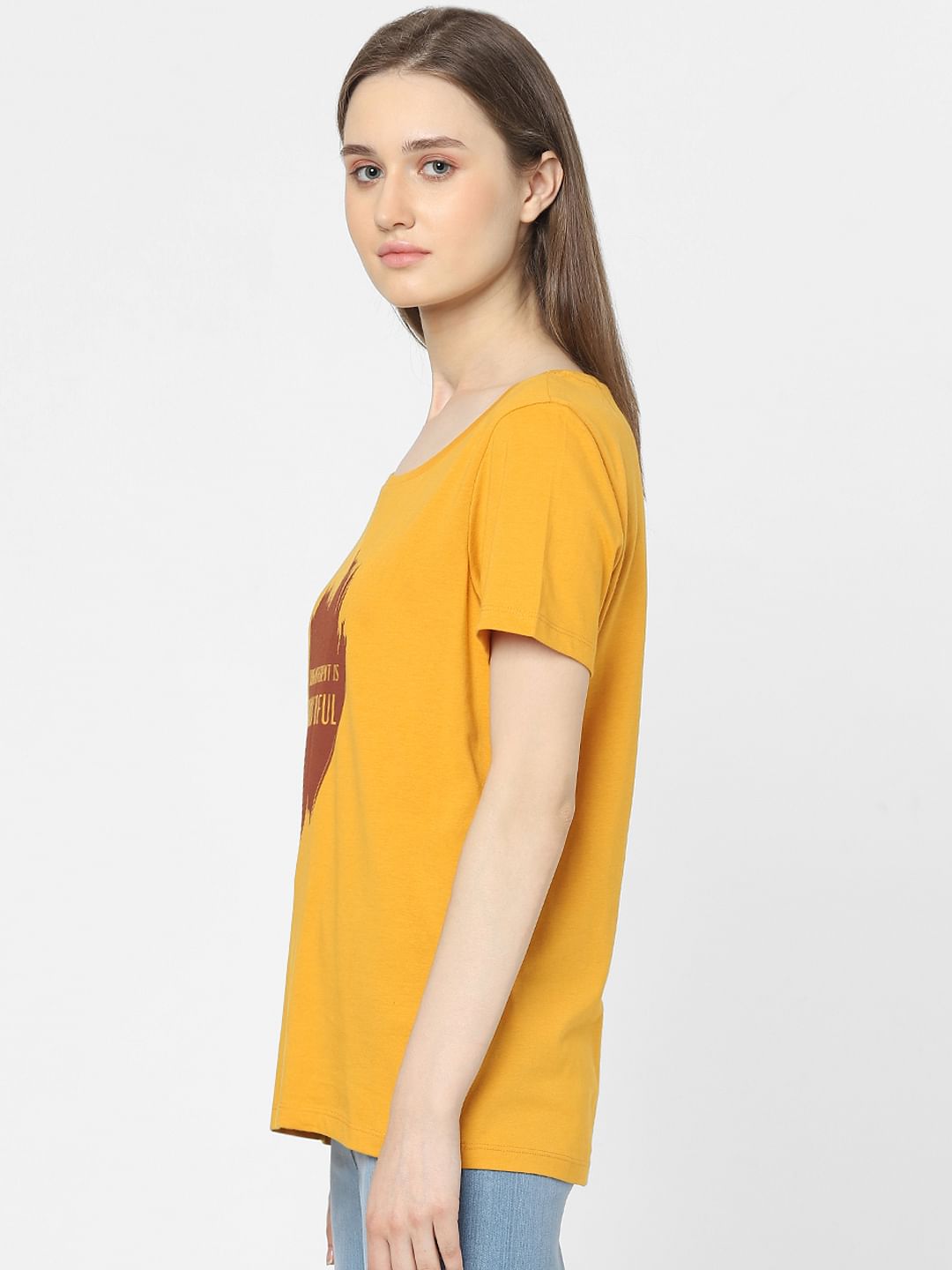 Yellow Graphic Print T-Shirt