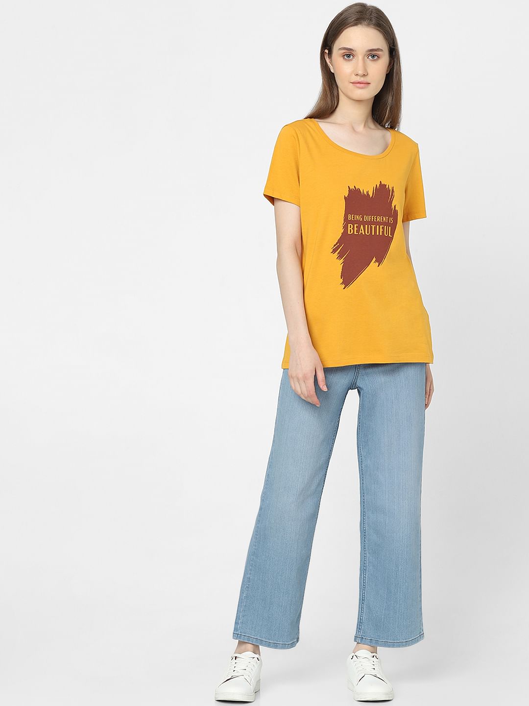 Yellow Graphic Print T-Shirt