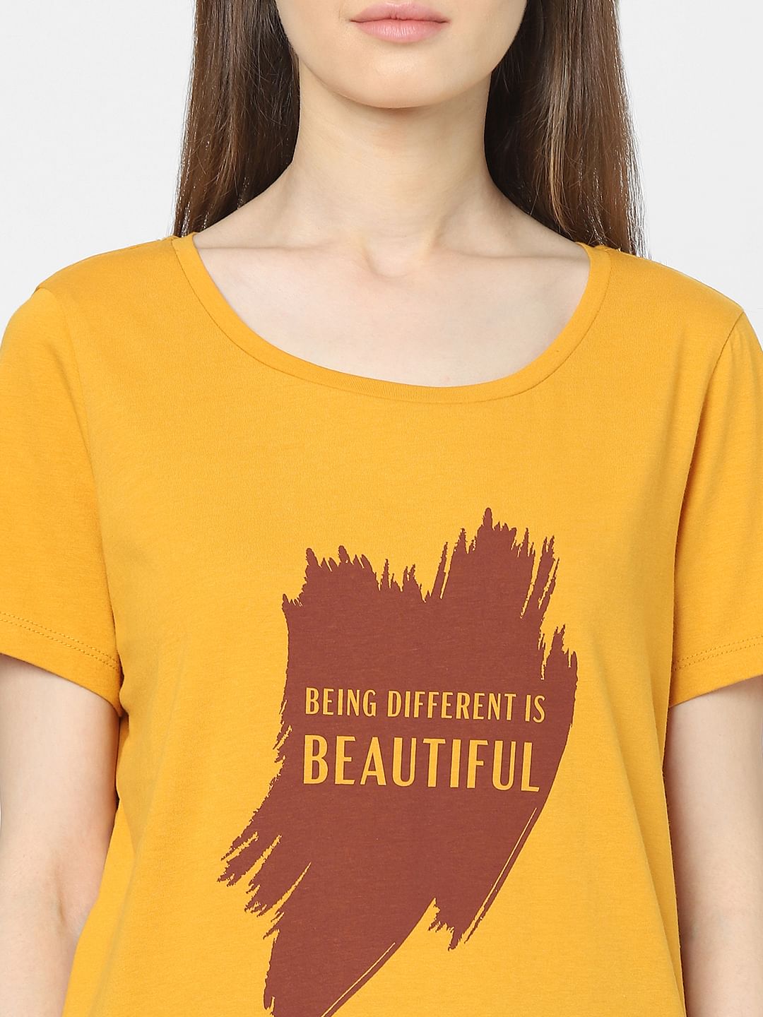 Yellow Graphic Print T-Shirt