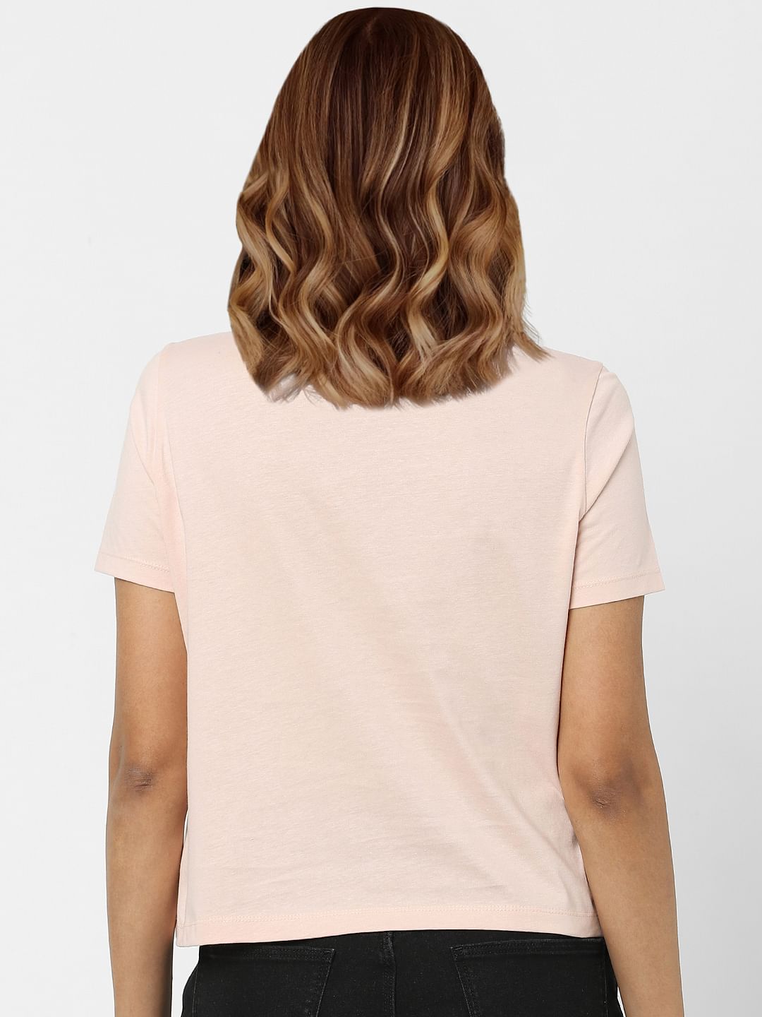 Pink Typographic Print T-Shirt