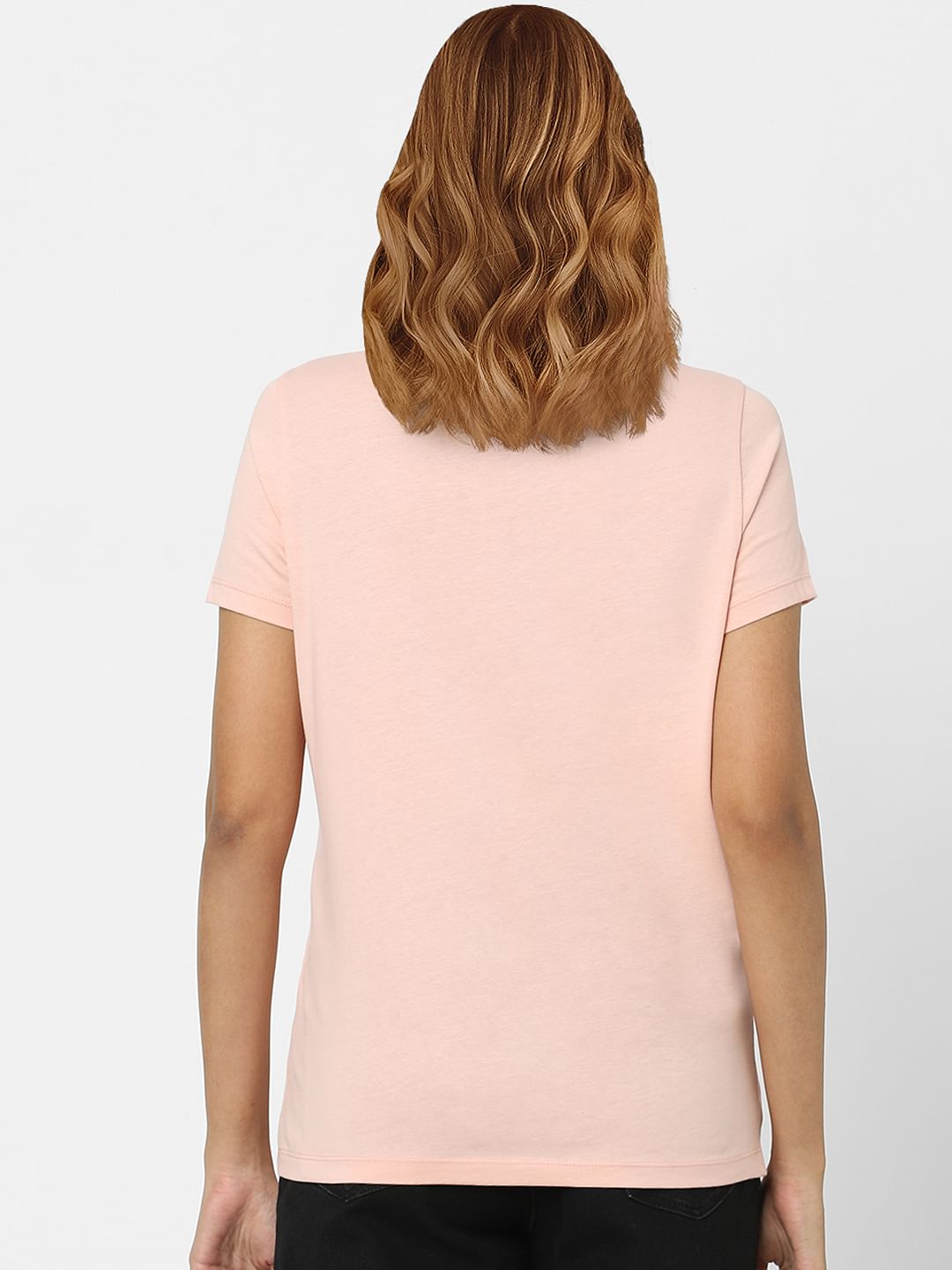 Pink Typographic Print T-Shirt