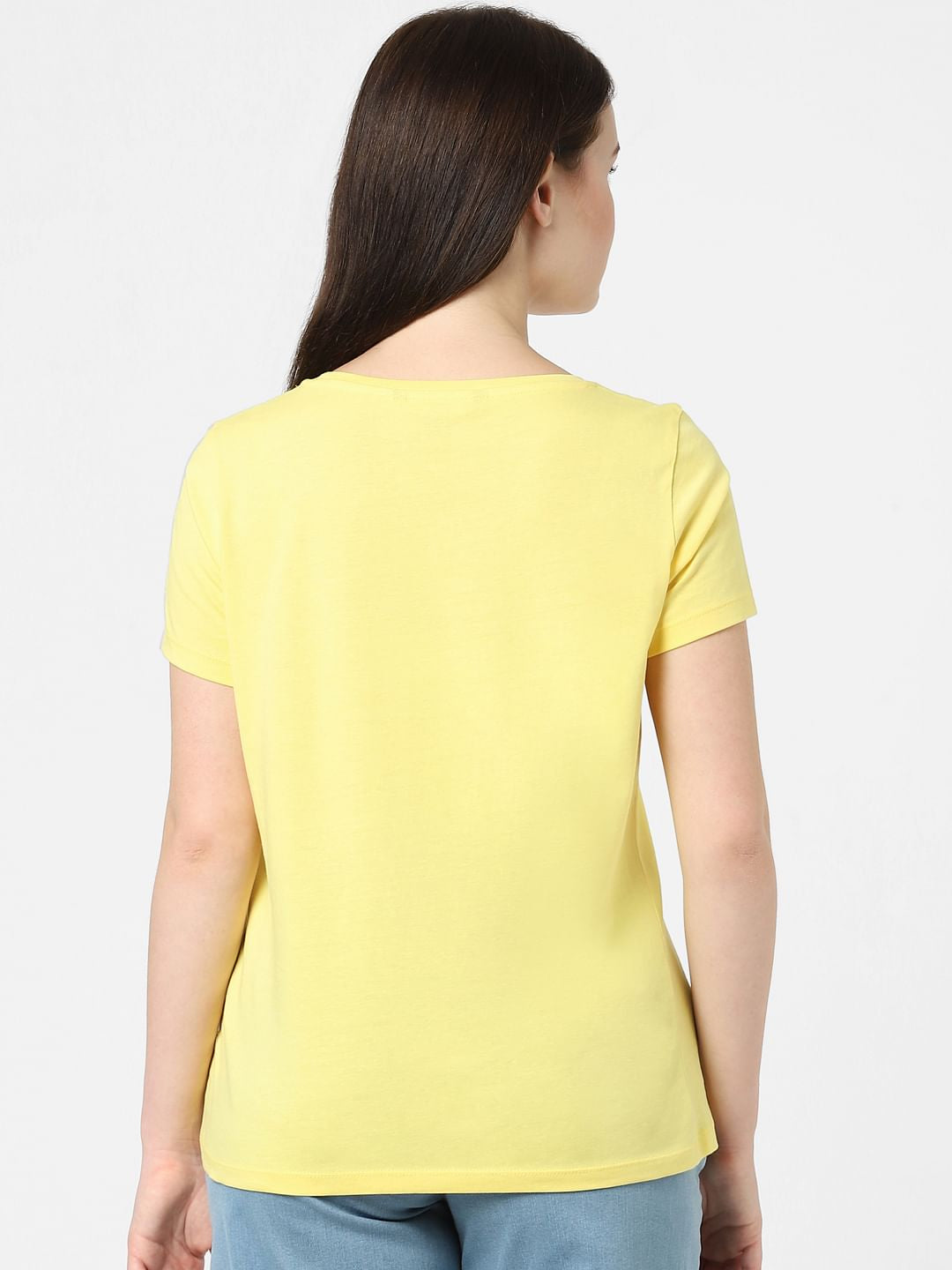 Yellow Typographic Print T-Shirt