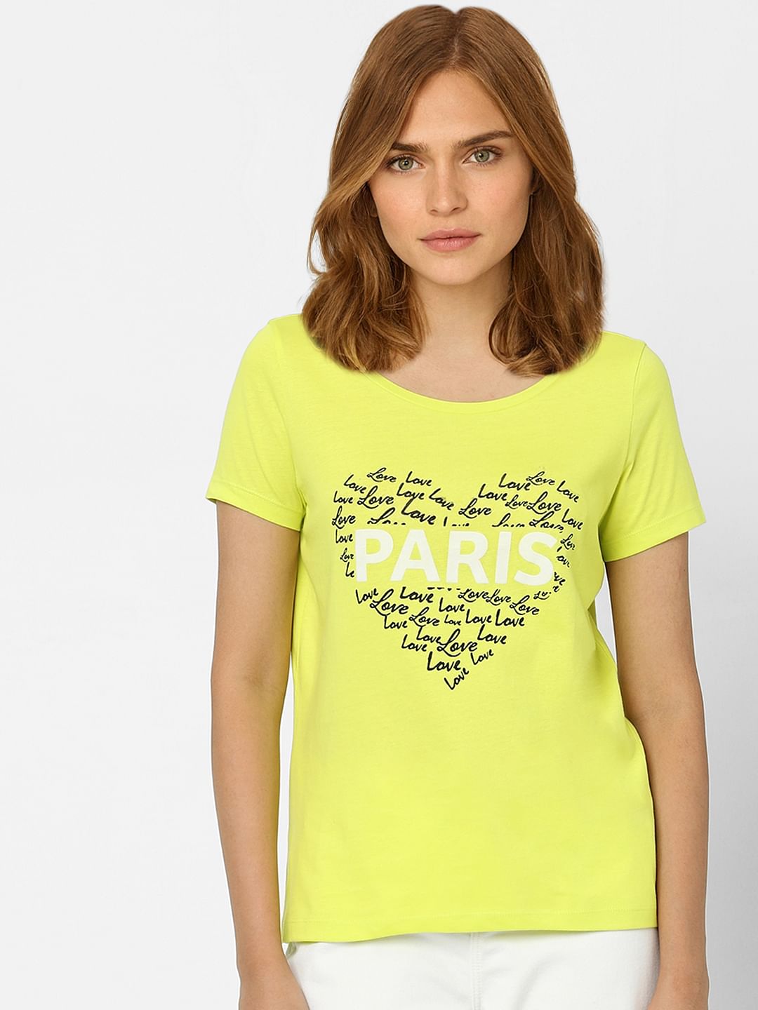 Yellow Typographic Print T-Shirt