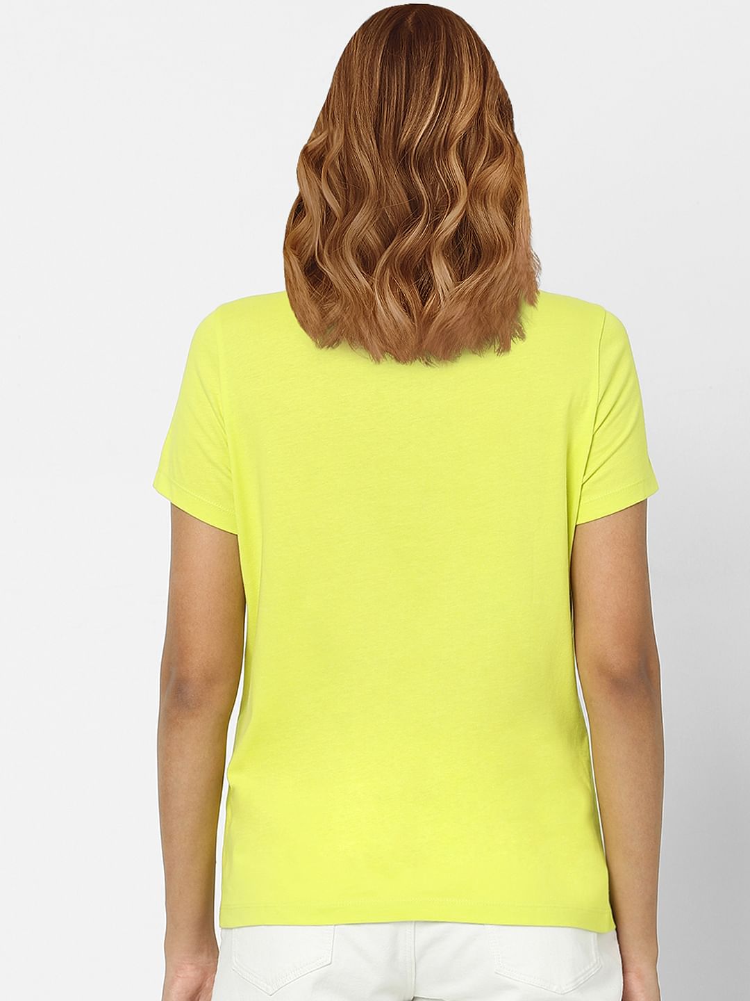 Yellow Typographic Print T-Shirt
