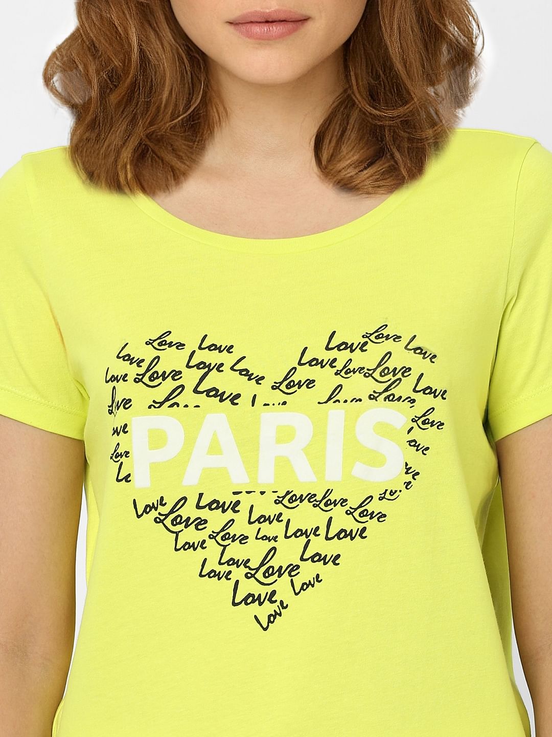 Yellow Typographic Print T-Shirt
