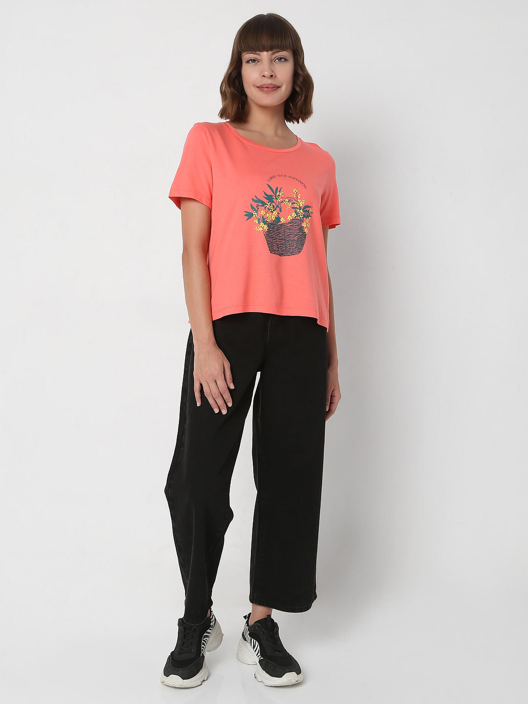 Pink Graphic Print T-Shirt
