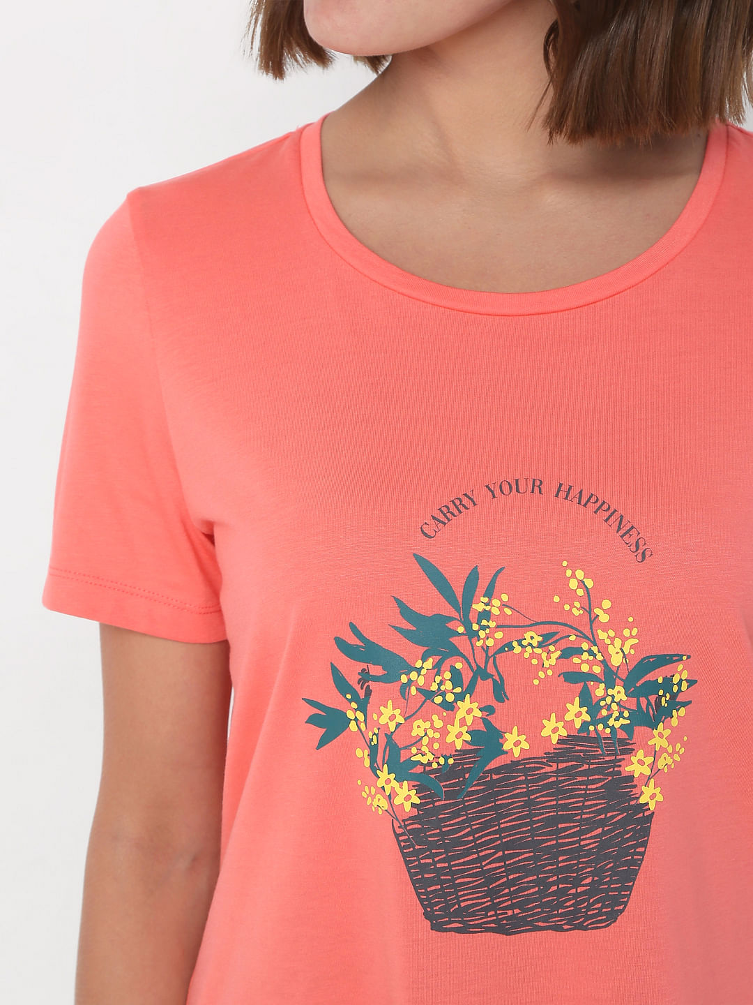 Pink Graphic Print T-Shirt