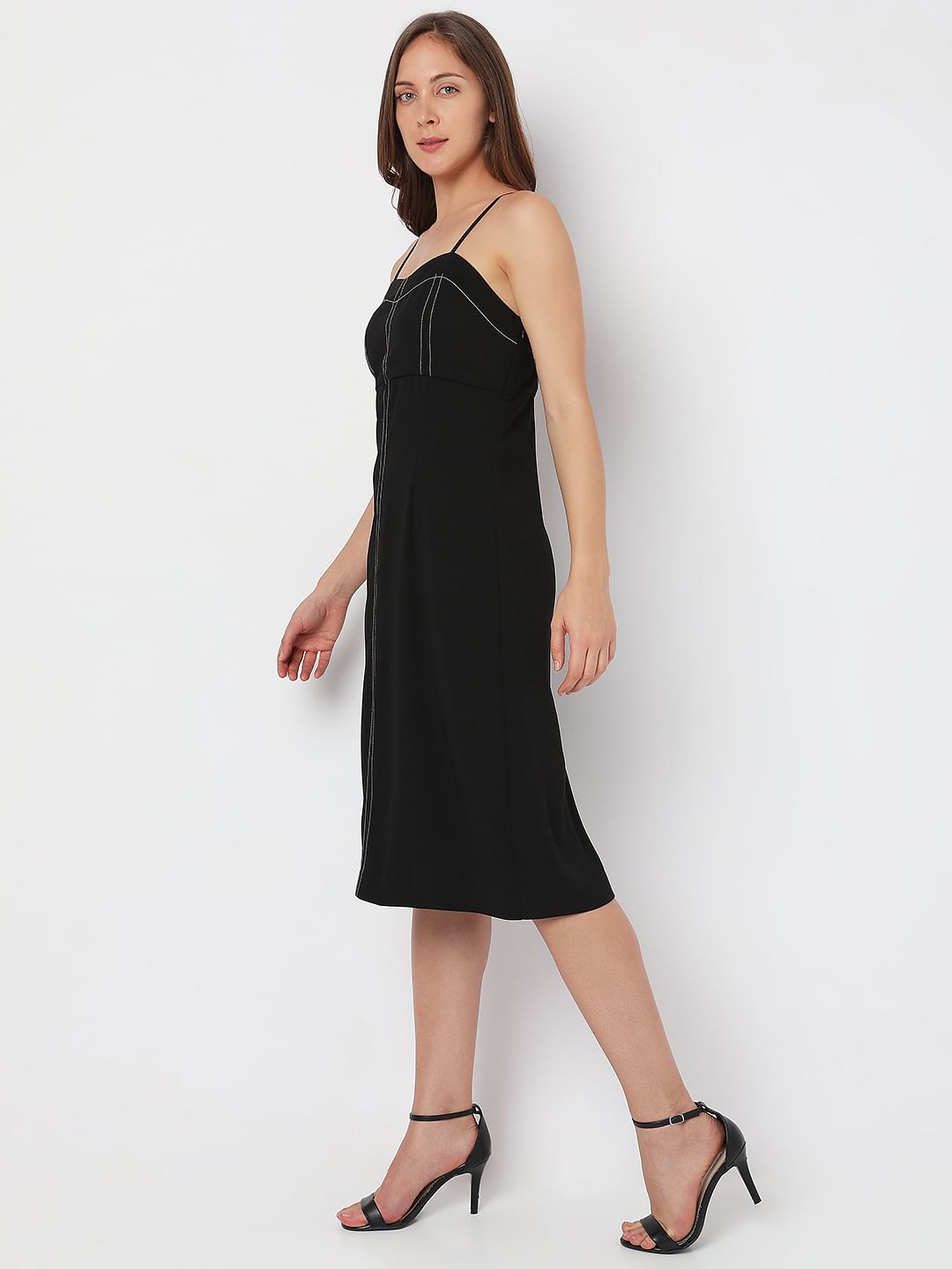 Black Midi Bodycon Dress