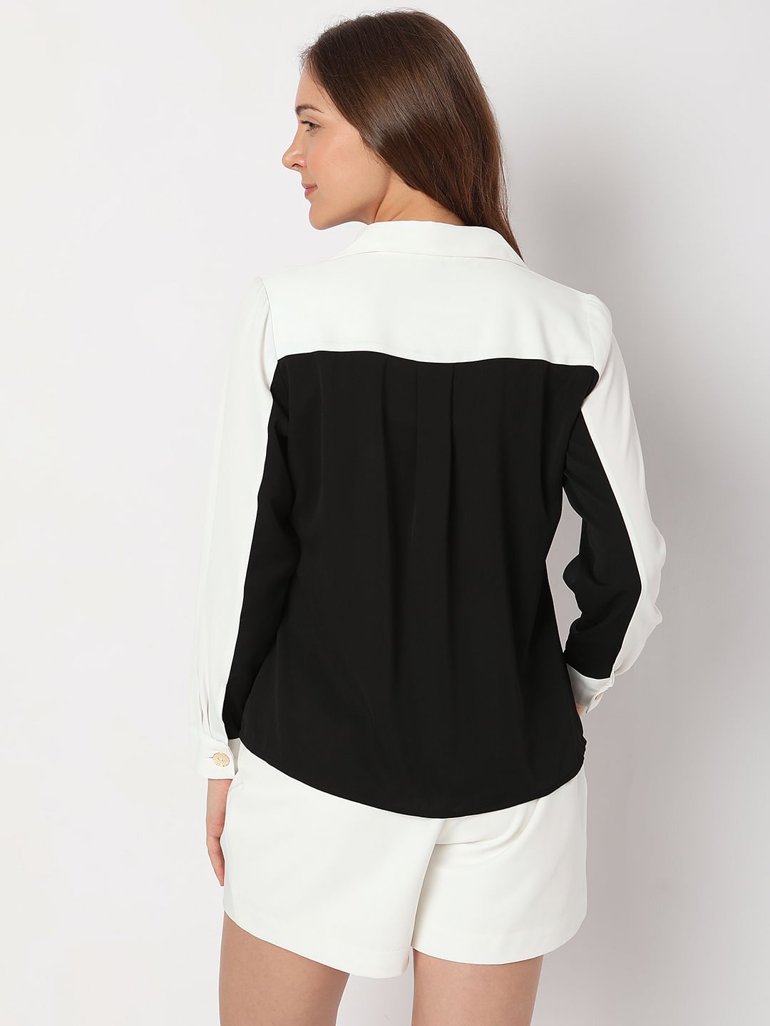 Black Colourblocked Shirt