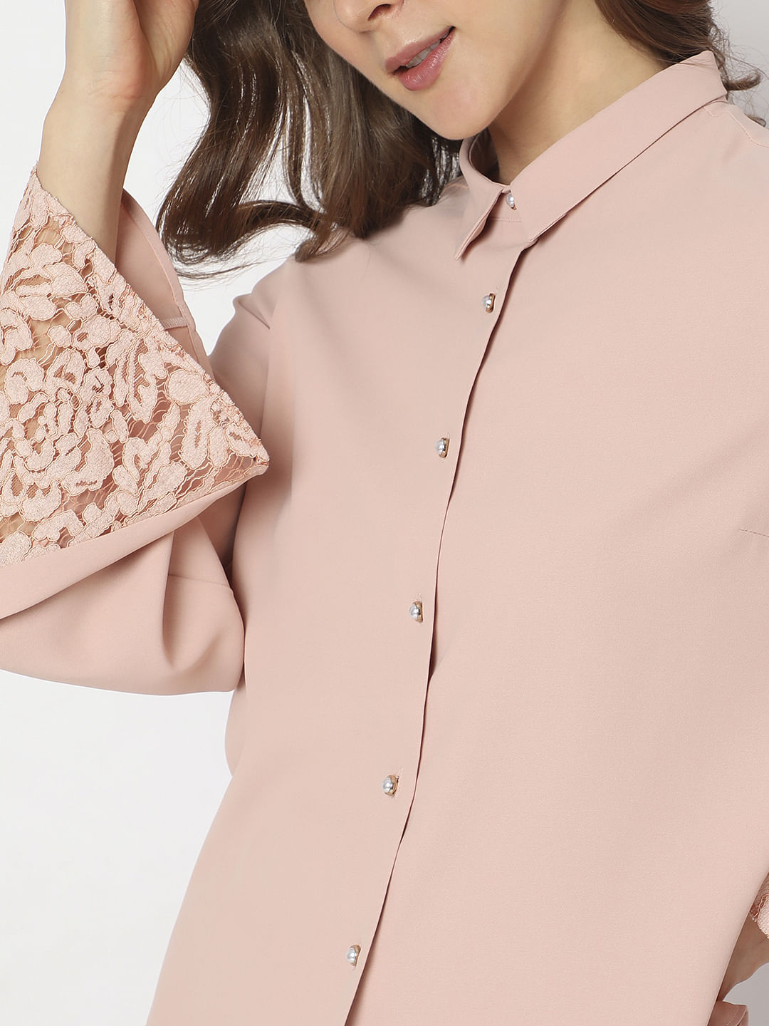 Pink Tailored Co-Ord Set Shirt