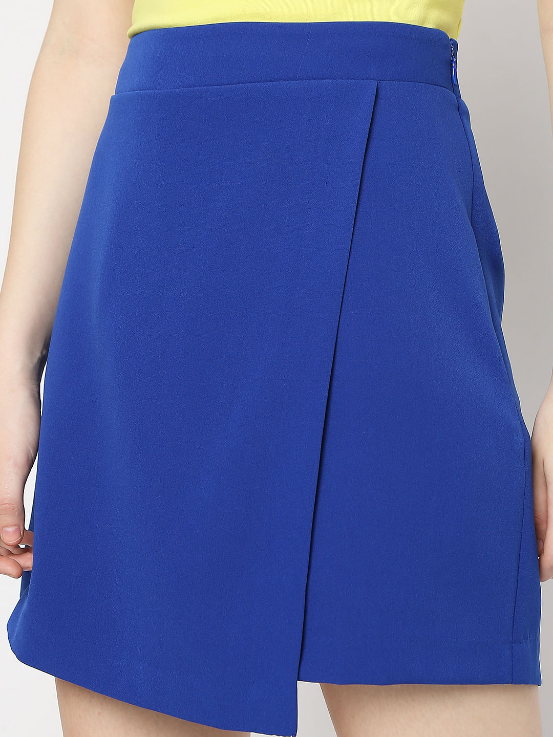 Blue High Rise Skorts