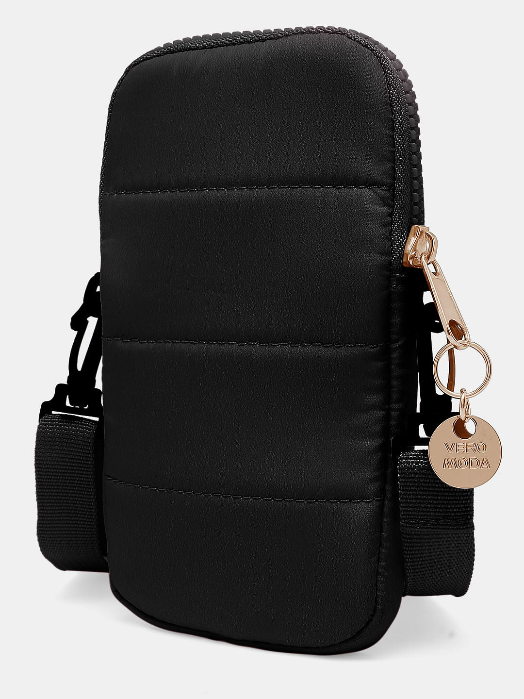 Black Textured Sling Bag