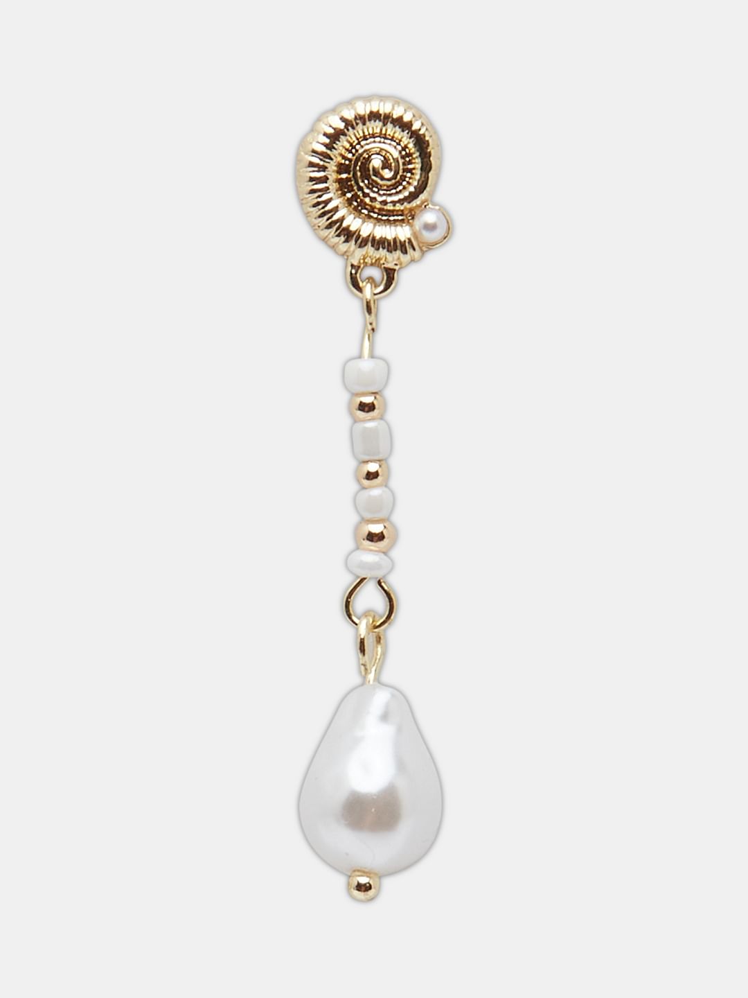 Golden Pearl Dangle Earrings