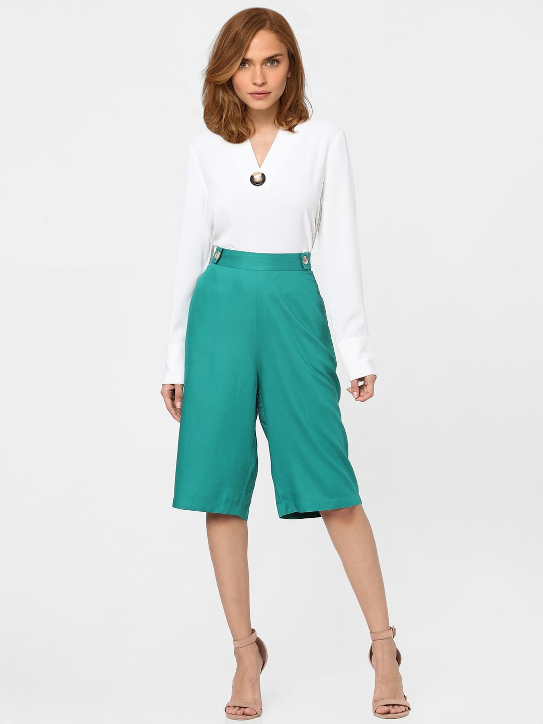 Green High Rise Pants