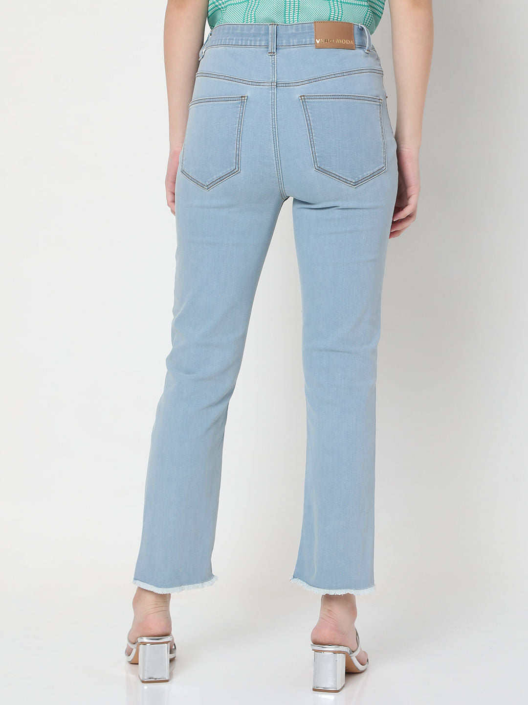 Light Blue High Rise Jade Straight Jeans