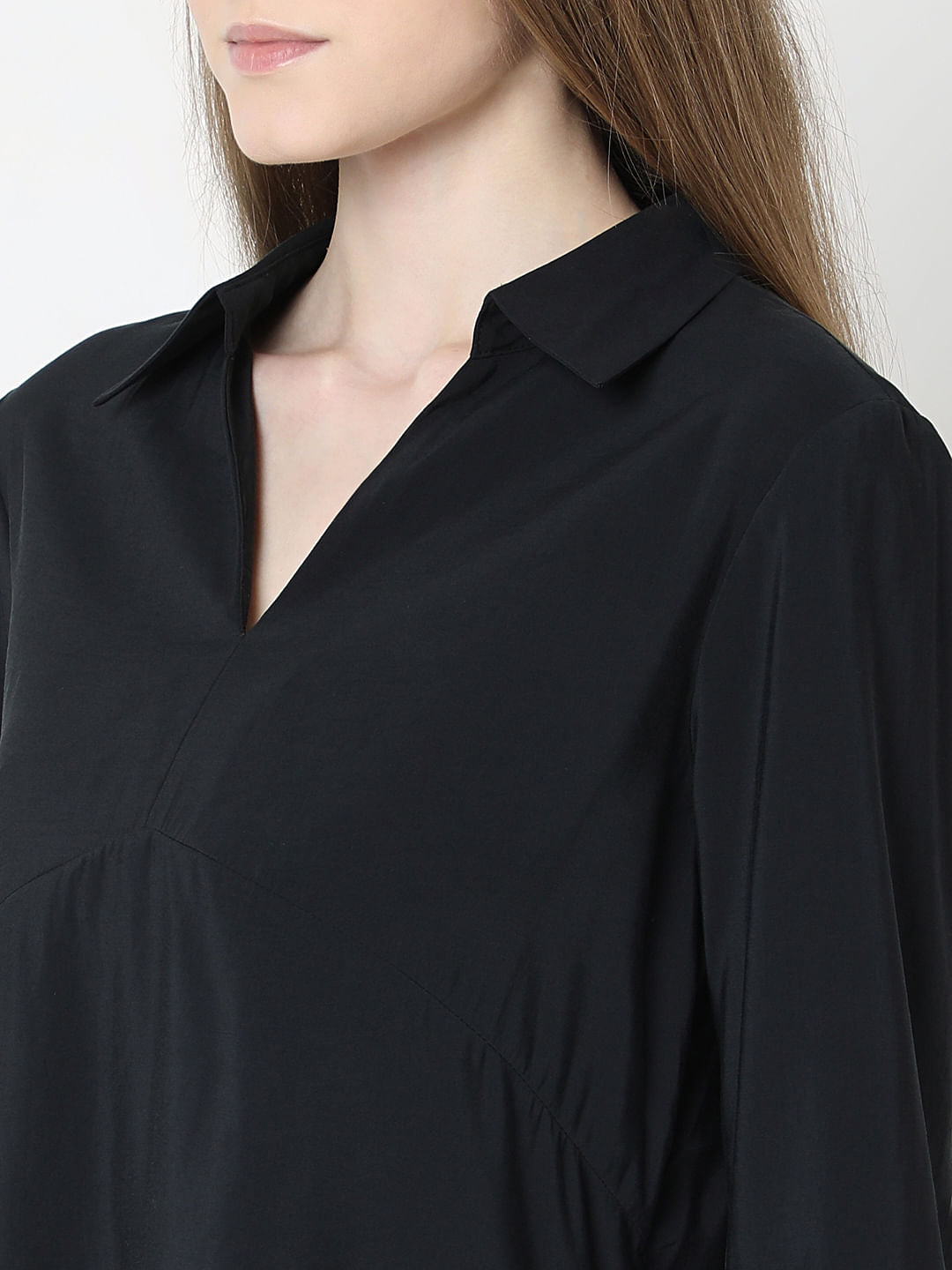 Black V-Neck Shirt