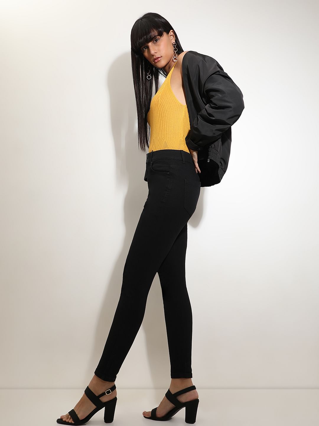 Double Button Slim Fit Jeans - XS/32