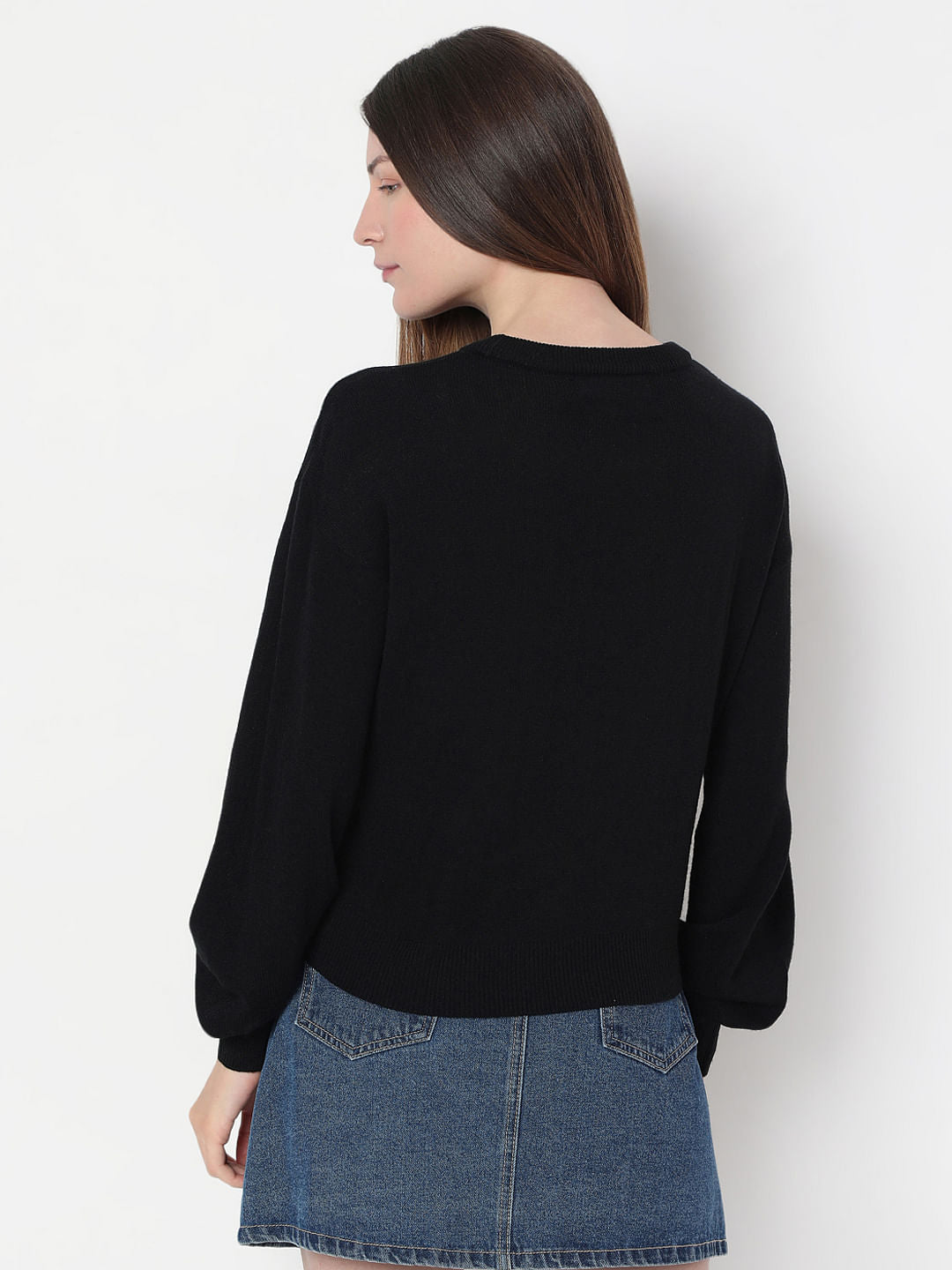 Black Christmas Print Pullover