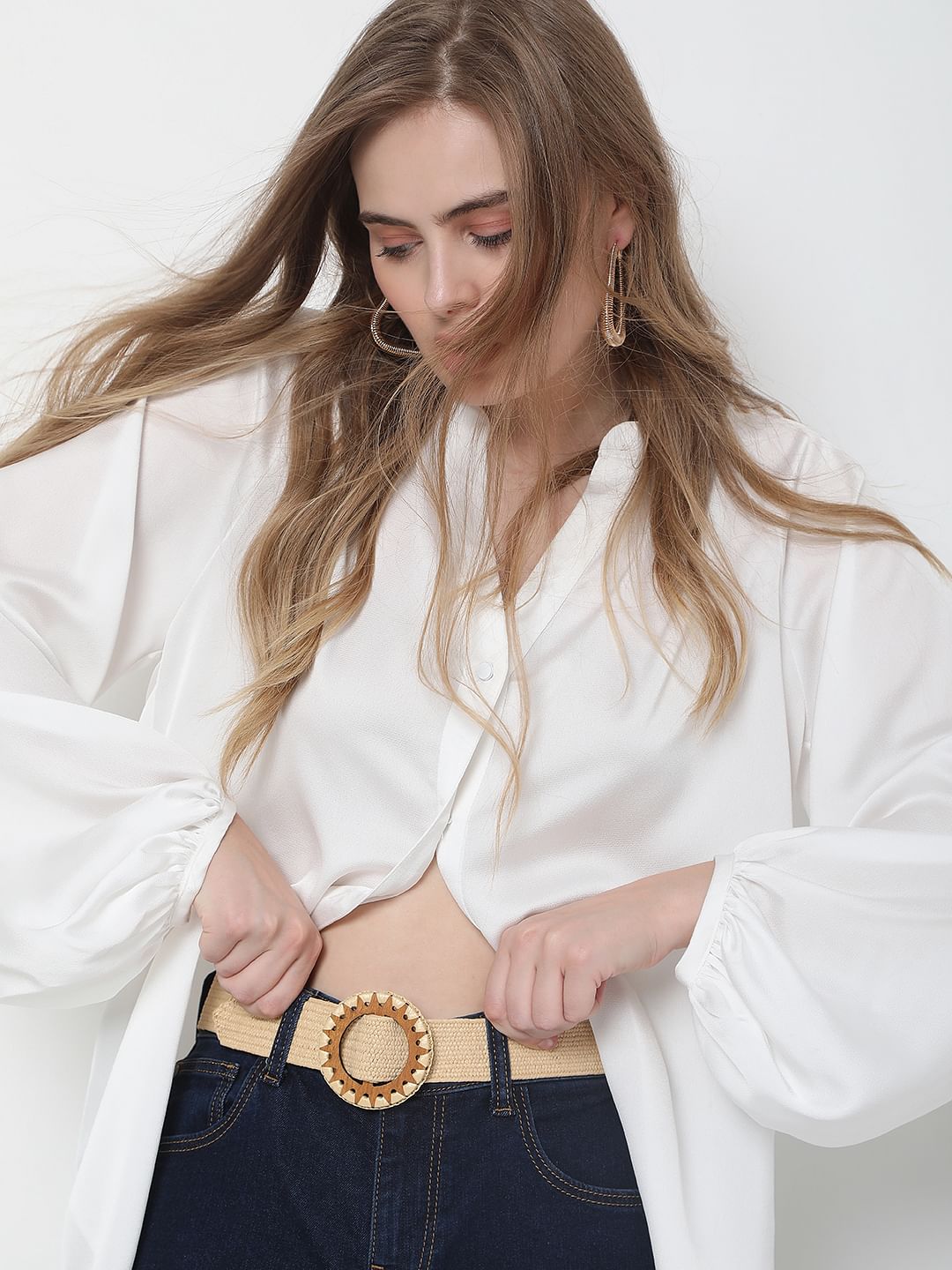 Beige Jute Waist Belt