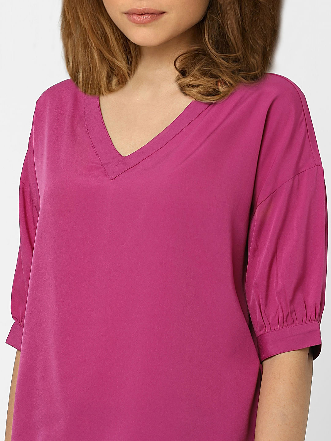 Pink V-Neck Top