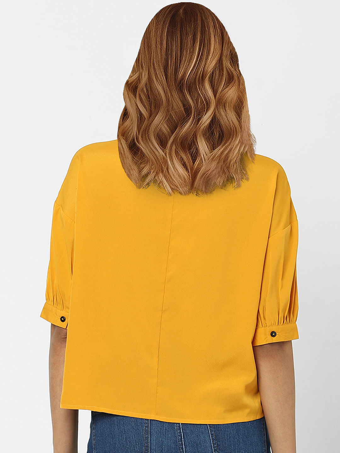 Yellow V-Neck Top