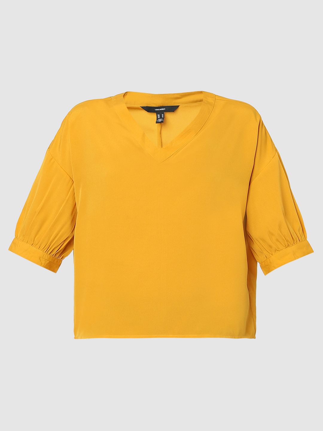 Yellow V-Neck Top