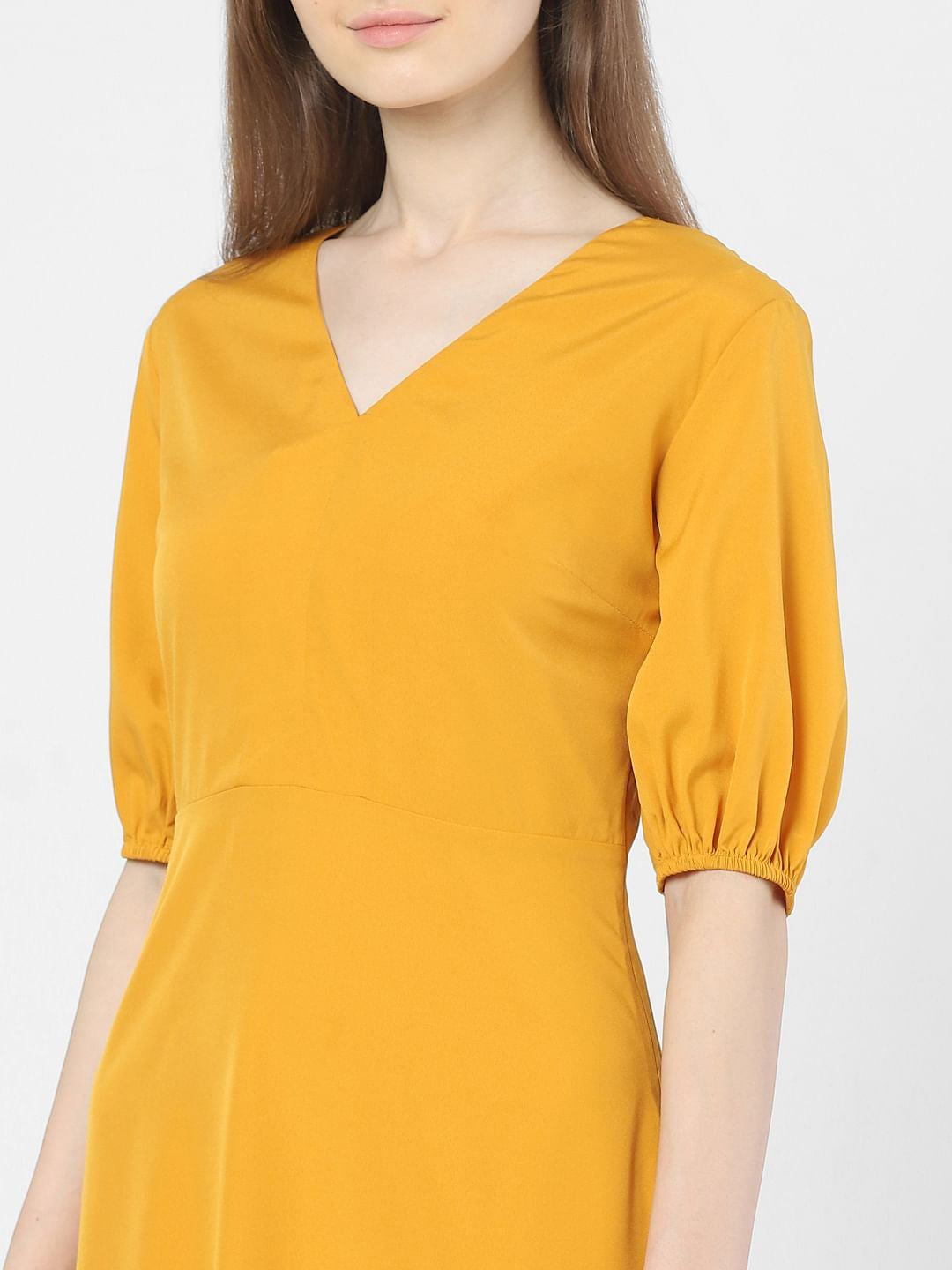 Yellow Fit & Flare Dress