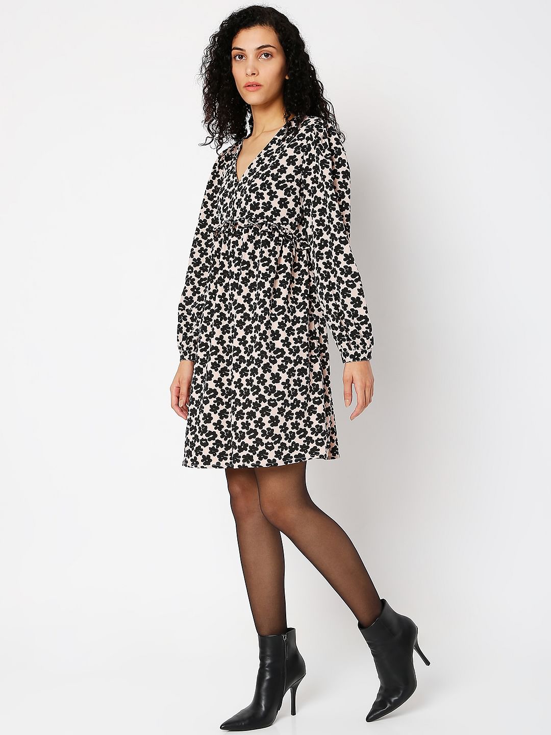 Pink Floral Shift Dress