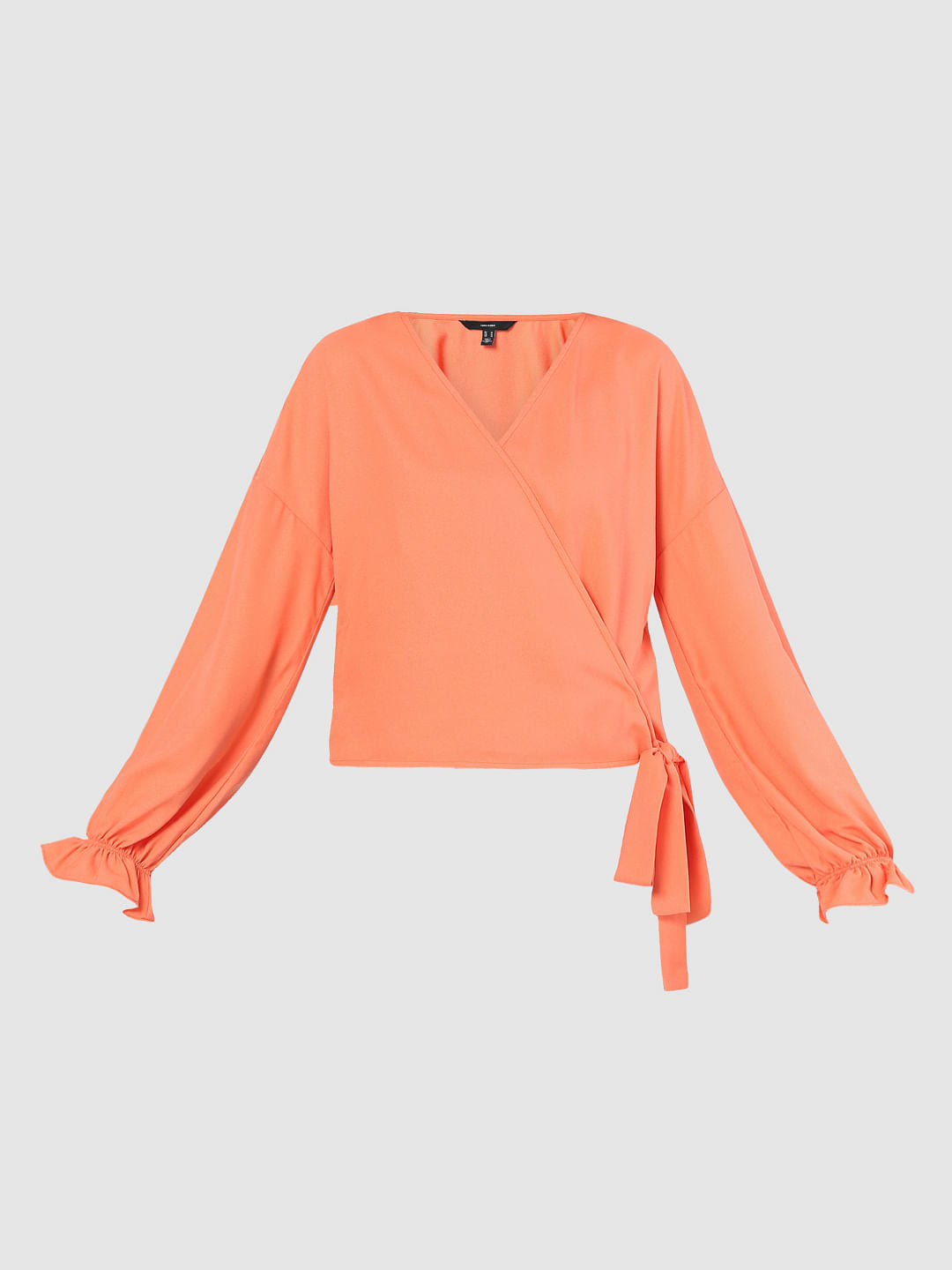 Orange Wrap Top