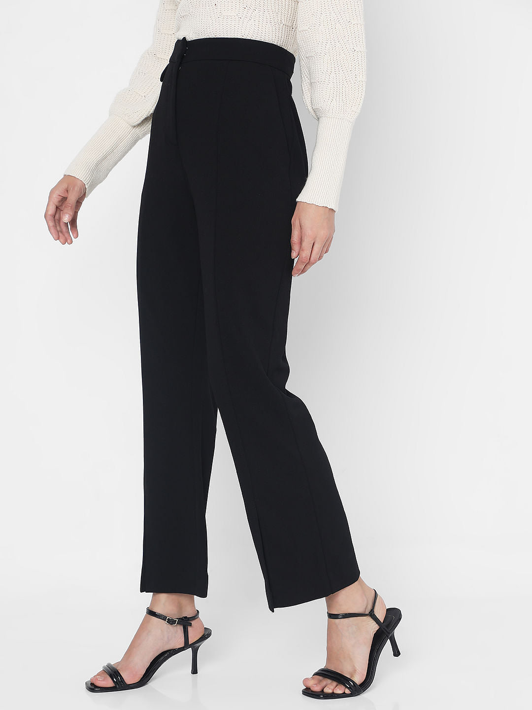 Black High Rise Bootcut Pants