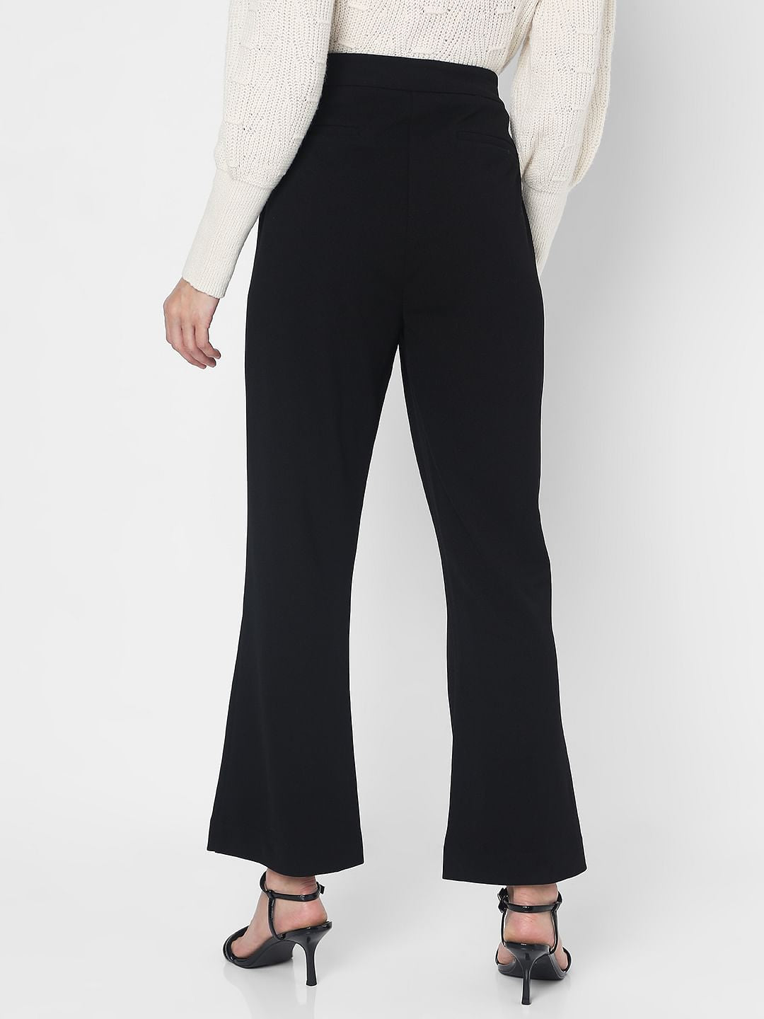Black High Rise Bootcut Pants