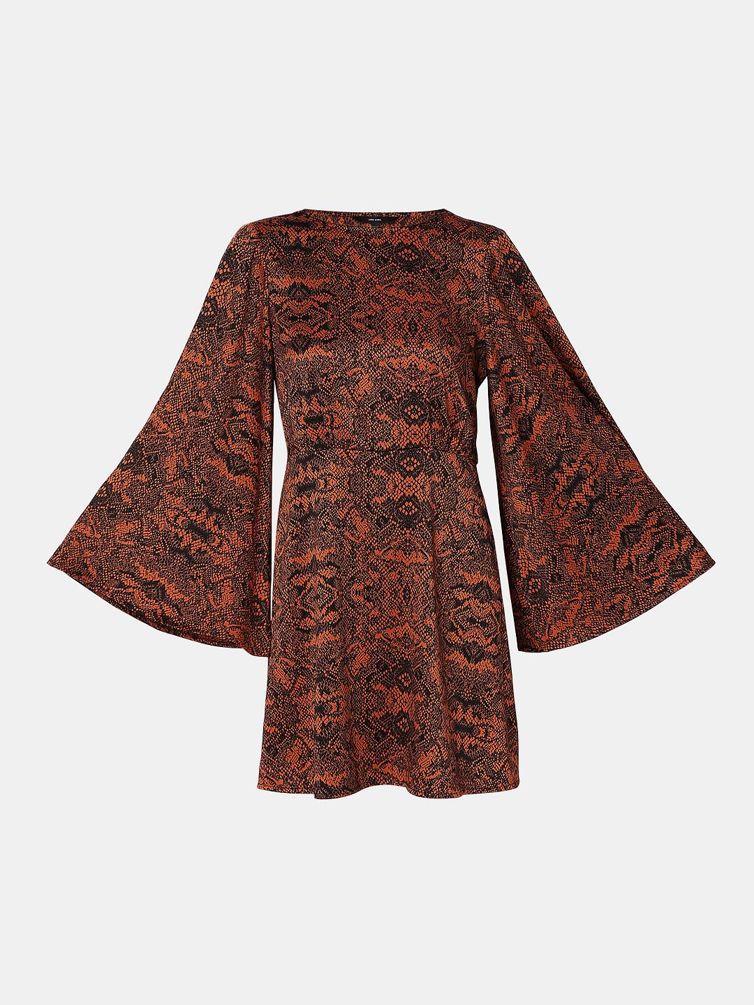Brown & Black Animal Print Mini Dress