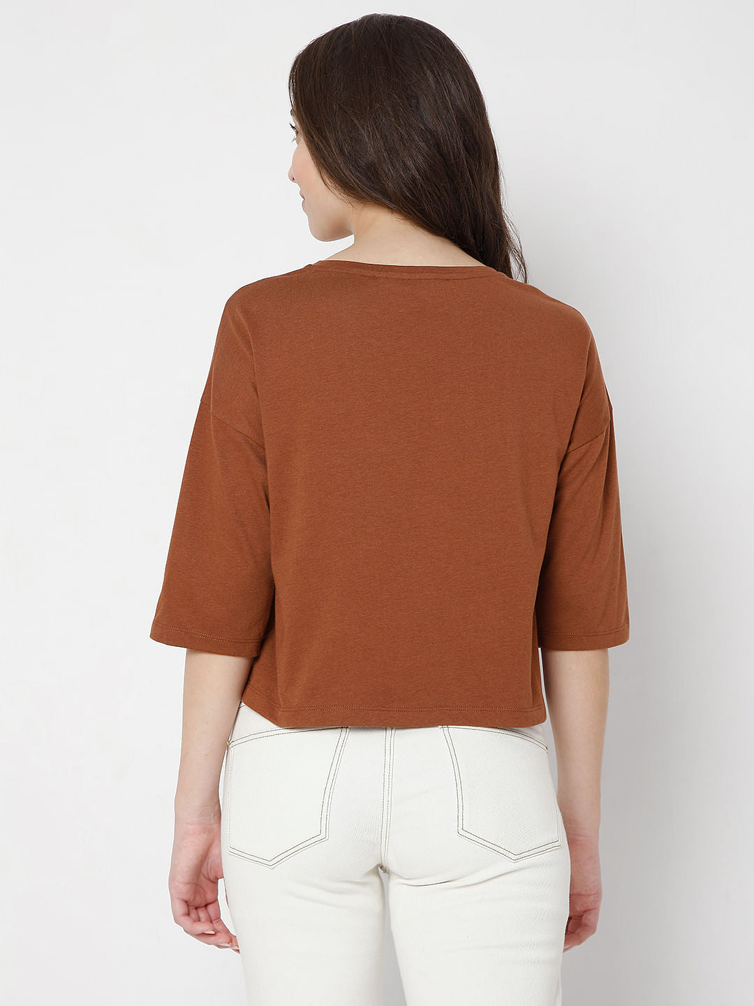 Brown Graphic Print T-Shirt