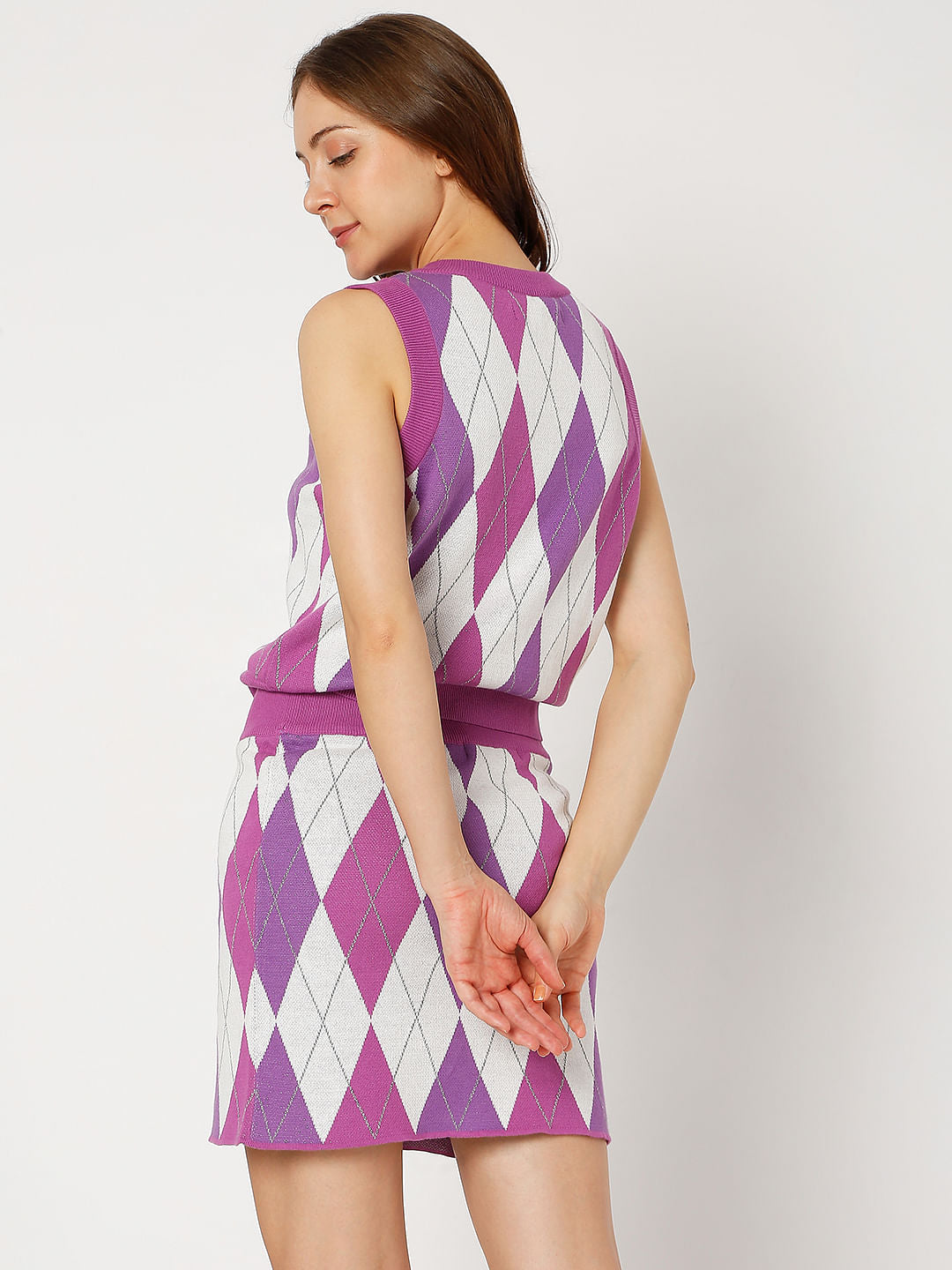 Purple Knit Co-Ord Sweater