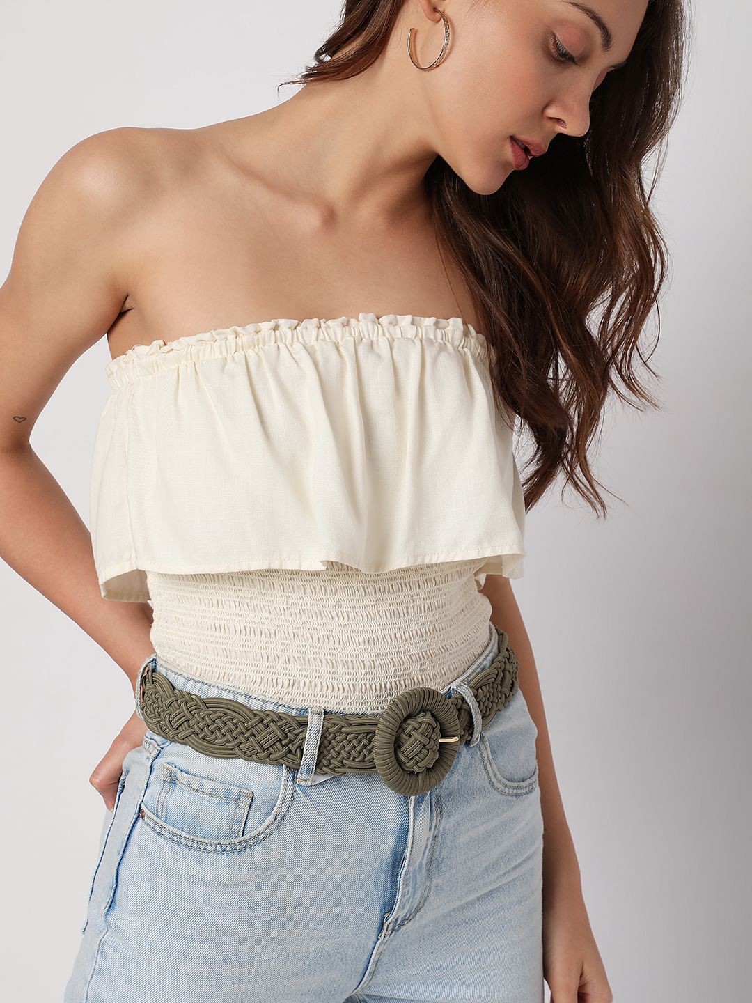 Green Jute Crochet Belt