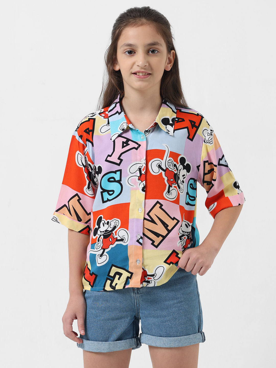 Girl X Disney White Colourblocked Shirt