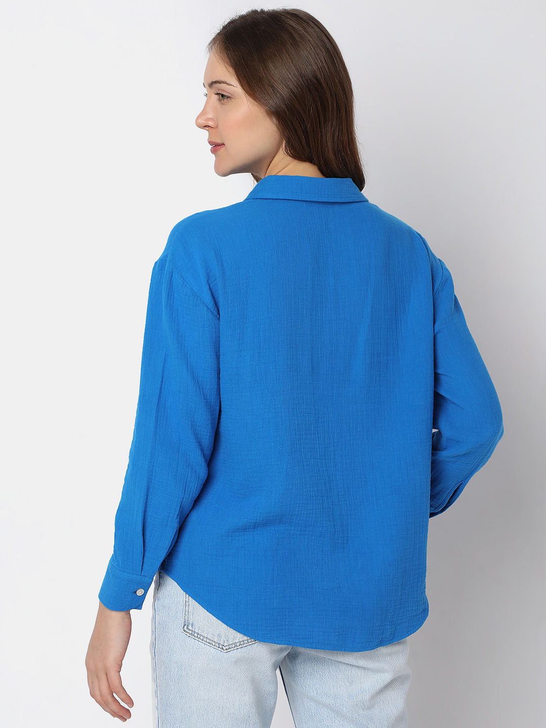 Blue Textured Shirt