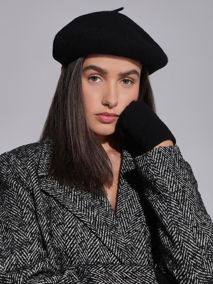 How To Wear A Beret With Natural Hair Black Wool Beret
