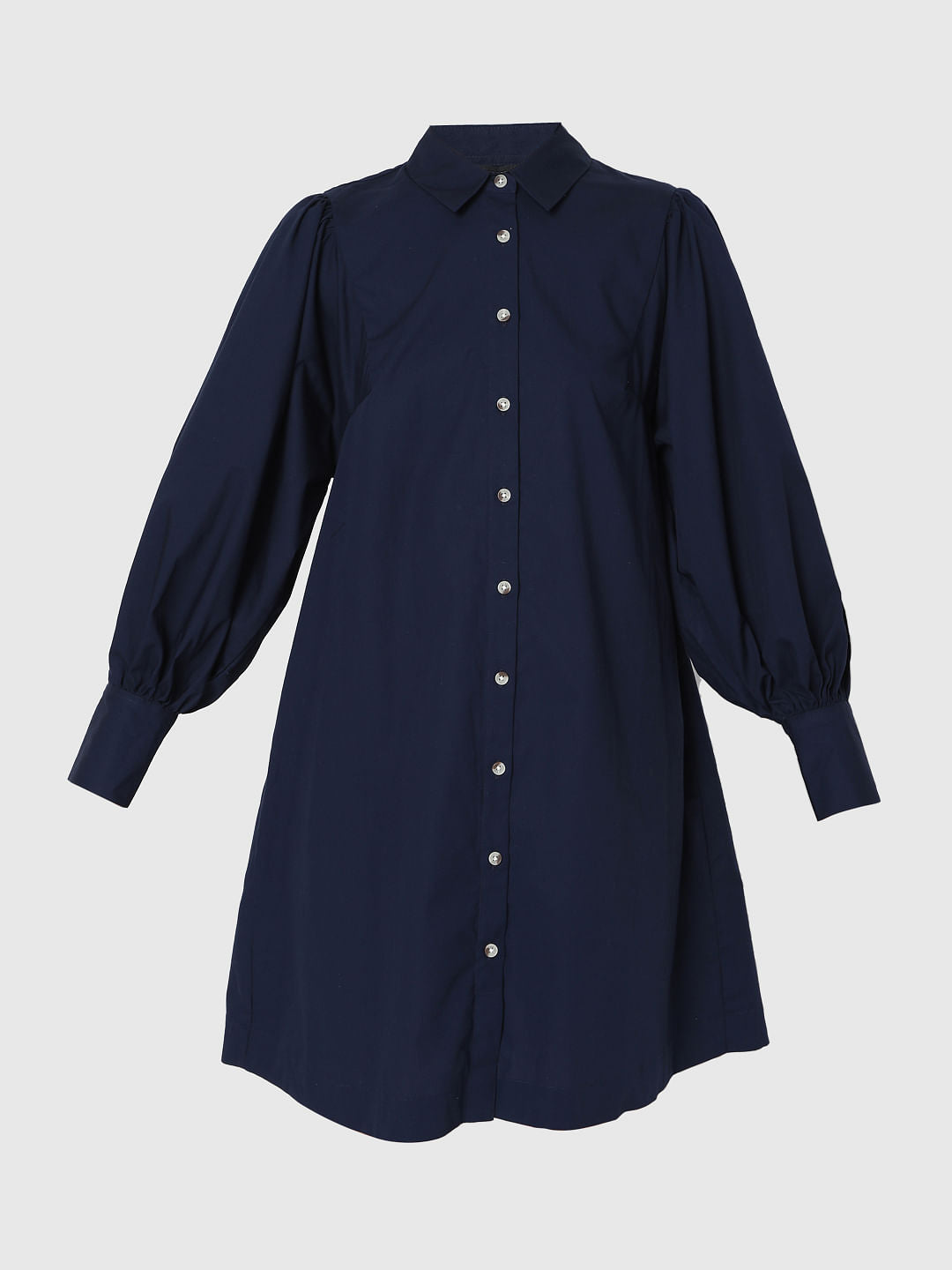 Blue Button Down Dress