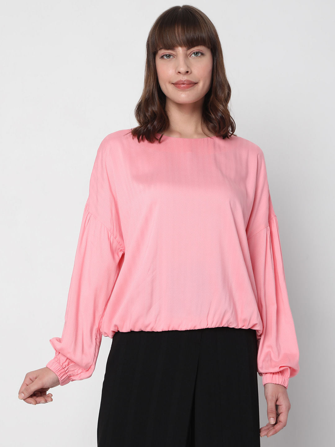 Pink Drop Shoulder Top