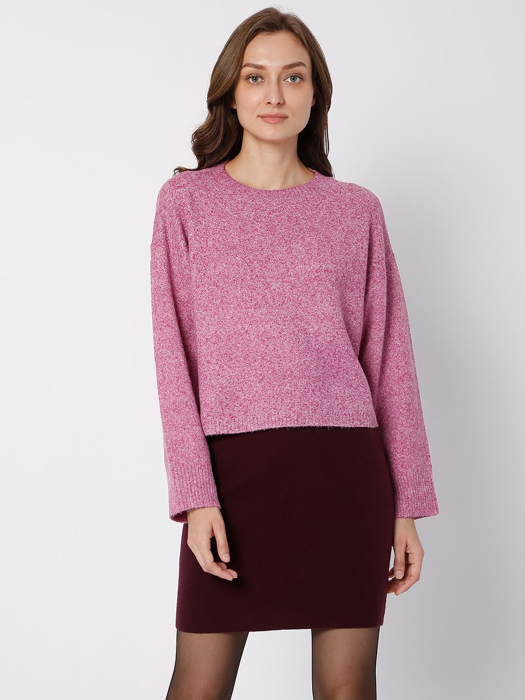 Pink Boxy Fit Knit Top